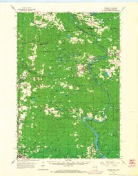 1963 Map of Pembine, WI, 1964 Print