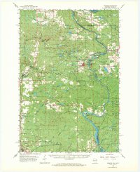 1963 Map of Pembine, WI, 1970 Print