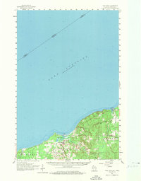 1961 Map of Port Wing, WI, 1974 Print