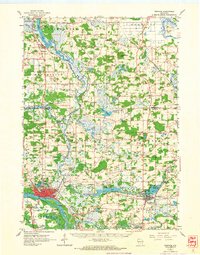 1962 Map of Portage, WI, 1964 Print