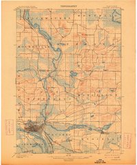 1902 Map of Portage, 1914 Print