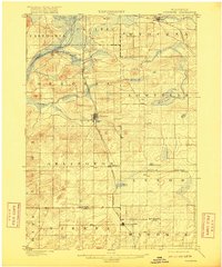 1901 Map of Poynette, WI, 1916 Print