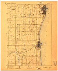 1905 Map of Racine, 1923 Print
