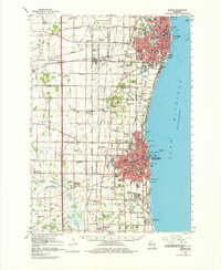 preview thumbnail of historical topo map of Racine, WI in 1959