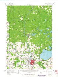 preview thumbnail of historical topo map of Shawano, WI in 1964