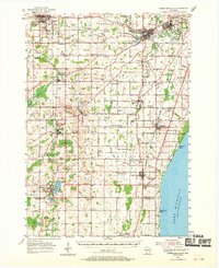 1954 Map of Adell, WI, 1970 Print