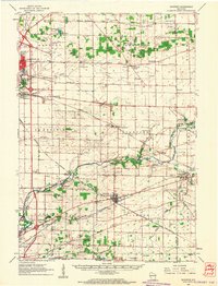 Download a high-resolution, GPS-compatible USGS topo map for Shopiere, WI (1964 edition)