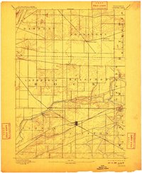 1893 Map of Allens Grove, WI, 1910 Print