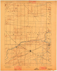 1893 Map of Allens Grove, WI, 1901 Print