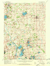 preview thumbnail of historical topo map of Kenosha County, WI in 1960