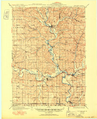 1923 Map of Lafayette County, WI, 1950 Print