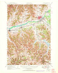1947 Map of Sparta, WI, 1972 Print