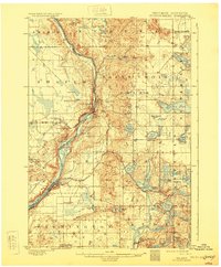 1901 Map of St Croix Dalles, 1930 Print