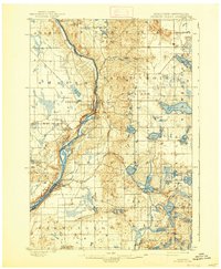 1901 Map of St Croix Dalles, 1938 Print
