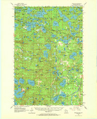 preview thumbnail of historical topo map of Vilas County, WI in 1955