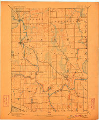 1890 Map of Stoughton, 1910 Print