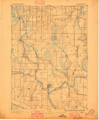 1890 Map of Stoughton, 1896 Print