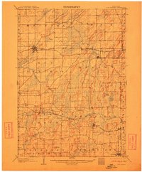 1907 Map of Sun Prairie, WI, 1912 Print