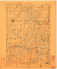 1907 Map of Sun Prairie, WI, 1910 Print