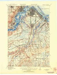 1915 Map of Superior, 1955 Print