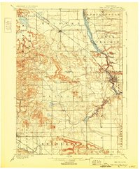 1901 Map of The Dells, 1930 Print