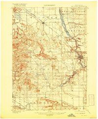 1901 Map of The Dells, 1918 Print