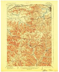 1916 Map of Monroe County, WI, 1927 Print