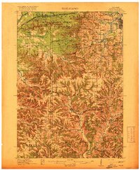 1916 Map of Monroe County, WI