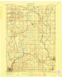 1906 Map of Waukesha, 1914 Print