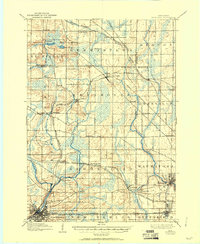 1906 Map of Waukesha, 1950 Print