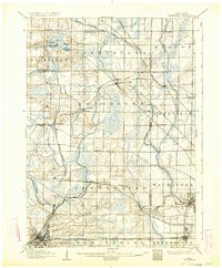 1906 Map of Waukesha, 1934 Print
