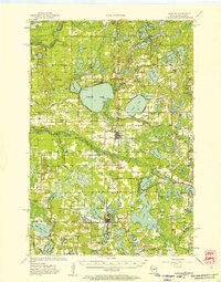 1955 Map of Webster, WI, 1957 Print