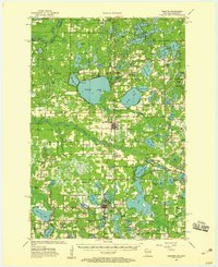 preview thumbnail of historical topo map of Webster, WI in 1955