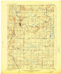 1904 Map of Ozaukee County, WI, 1925 Print