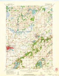 preview thumbnail of historical topo map of Whitewater, WI in 1960