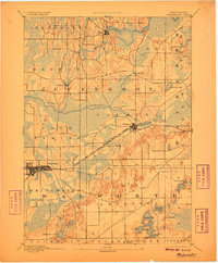 preview thumbnail of historical topo map of Whitewater, WI in 1893