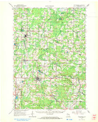 1964 Map of Wittenberg, WI, 1972 Print