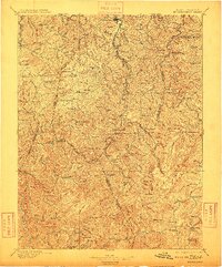 1896 Map of Buckhannon, 1909 Print