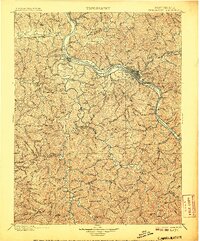 1899 Map of Teays Valley, WV, 1907 Print