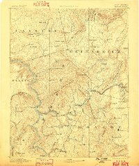 1892 Map of Hinton, 1899 Print