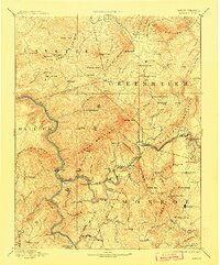 1892 Map of Hinton, 1914 Print