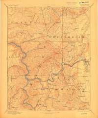 1892 Map of Hinton, 1904 Print