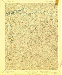 1898 Map of Huntington, 1908 Print