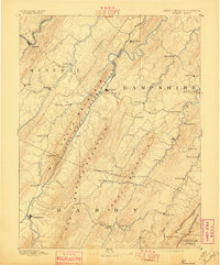1891 Map of Romney, 1897 Print