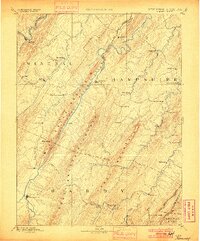 1891 Map of Romney, 1900 Print