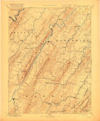 1891 Map of Romney, 1921 Print