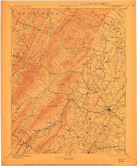 1894 Map of Staunton, 1913 Print