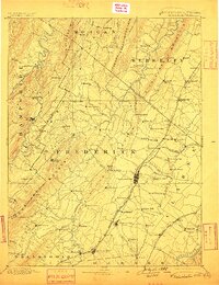 historical topo map of Hampshire County, WV in 1894