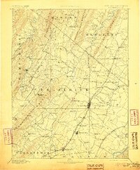 preview thumbnail of historical topo map of Hampshire County, WV in 1894