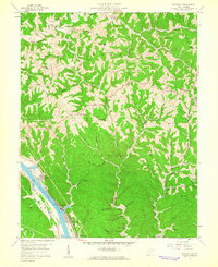 1958 Map of Bancroft, WV, 1960 Print